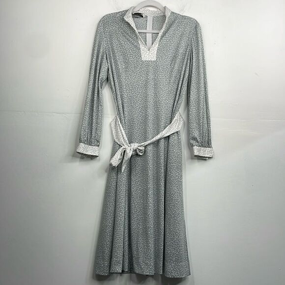Vintage The Wilroy Traveller Polka Dot A line Dress with Belt size Small - Picture 1 of 15